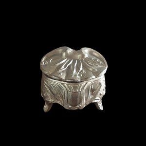 Antique Art Nouveau Footed Pill Box / Casket Box